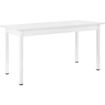 [en.casa] - Tavolo da Pranzo Den Haag con Piano Rettangolare 140 x 60 cm - Bianco