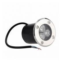 Ecolife Lighting - Blanc Chaud - Spot Encastrable de Sol led - 3X1W - Bridgelux - 12V
