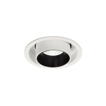 Inspired Lighting - Inspired Mantra Fusion - Garda - Projecteur pivotant encastré rétractable, 7W, 3000K, 610lm, blanc mat et noir, découpe 84 mm