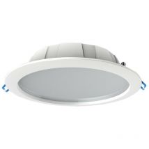 Inspired Lighting - Inspired Mantra Fusion - Graciosa - Downlight encastré led rond 23,5cm, 24,5W, 3000K, 1900lm, blanc, découpe 200mm, IP44