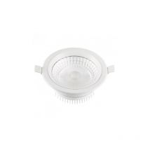 Encastré led 12W bbc ø 175mm blanc downlight fixe cob 3000K 1050lm 230V non-dimmable 90° IP44 IK08 thunder Trajectoire 003761