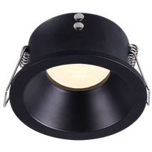 Encastré plafond fixe noir rond IP65