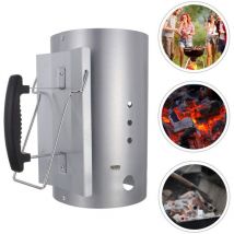 KZQ - Encendedor de carbón para barbacoa de inicio rápido con asa de seguridad
