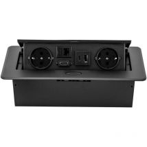 Enchufe de mesa retráctil, Enchufe de tierra, Pop - Up Box de piso, 2500 w, toma integrada, toma usb a+c, Lan hdmi, toma de escritorio, toma de