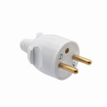 Enchufe 2P+T 16 amperios toma de cable recto DEBFLEX Blanco - 713220