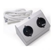 L&s - Enchufe doble aluminio.230 v ac 135mm