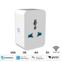 Tuya - Enchufe inteligente WiFi con temporizador, enchufe multifuncional, interruptor inalámbrico, convertidor de enchufe universal con Bluetooth,