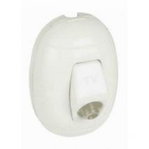 Enchufe ovalado para tv tipo f color blanco sp69bf