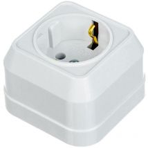 Enchufe Schucko 2p+TT Superficie Makel IP20 45108