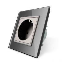 Prise Schuko eu 16A, face avant grise