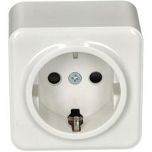 Enchufe Schuko Superficie Policarbonato Blanco