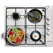 Placa gas cata GI6031X 4F. inox 8066011 natural triple corona