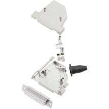 Encitech - DTSL25-LJSRG-S-DMS-W-K 6355-8042-33 d-sub Buchsenleisten-Set 45 ° Polzahl: 25 Lötkelch 1 St