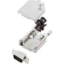 DTZK09-HDP15-K 6355-0012-01 kit connettori maschio sub-d 180 ° Numero Poli (num): 15 Punte a saldare 1 kit - Encitech