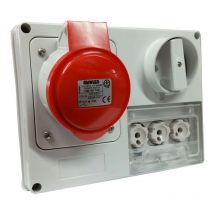 Gewiss - Toma de corriente con enclavamiento 3P+N+E 32A IP44 380V sin caja GW66142
