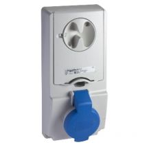 Schneider - Toma de corriente vertical con enclavamiento 2X16A+E 230V IP44 82131