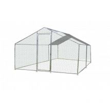 Habrita Foresta - Enclos parc grillagé en acier galvanisé 18m2 pour 8 à 20 poules
