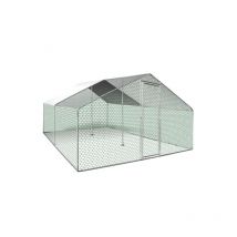 Idmarket - Enclos poulailler 16 m² parc grillagé 4x4 m acier galvanisé