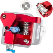 Jalleria - Ender 3 Dual Gear Extruder Extrudeuse MK8 Métal Drive Feeder Upgrade pour Ender 3 V2,Ender 3 Pro,Ender 3 Neo Series,Ender 5 Series,CR10