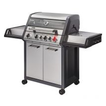 Barbecue Monroe Pro 4 sik Turbo - 4 brûleurs dont 1 Turbo Zone - 1 brûleur arrière infrarouge - 1 brûleur latéral - Simple Clean - Switch Grid