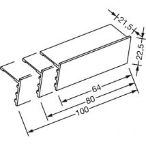 Endkappe passend zu unteren Sparrenabschluss EK2020/80, Alu blank - Gutmann