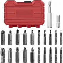 Endommagévis Extracteurs, 22 Pièces Kit Extracteur de Tournevis, Extracteurs de Vis Mèches de Polissage Séparée et d'Extraction pour Boulons ou Vis