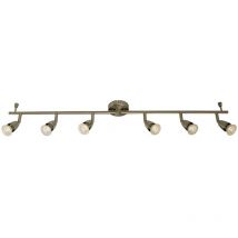 Adjustable 6 Light Spotlight Satin Nickel, GU10 - Endon