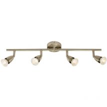 Endon - Amalfi - Projecteur ajustable à 4 lumières, nickel satiné, GU10