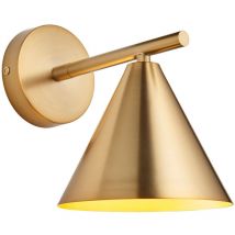 Collection Cape Dome Wall Lamp Warm Antique Brass Plate, 1x E14 - Endon