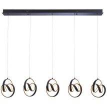 Endon Cosma Pendente a goccia a grappolo integrato di design moderno con finitura nera strutturata