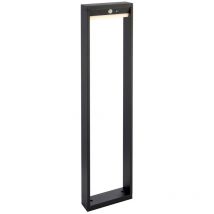 Endon - Dannah Moderne solarbetriebene LED-Box-förmige hohe Pollerlampe, strukturiertes Schwarz, PIR-Bewegungs- und Tag-Nacht-Sensoren, warmweiß, IP44