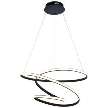 Dune Design moderne led pendentif lumière tourbillon texturé finition noire - Endon