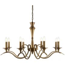 Kora - Lampadario a 8 luci con finitura in ottone anticato, attacco E14 - Endon