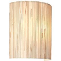 Longshore Shade Wall Lamp, Natural Seagrass, Matt Black - Endon