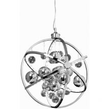 Muni - Lampadario sferico a sospensione con sfere in vetro cromato - Endon