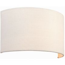 Obi - 1 Applique da parete Light Up & Down Vintage Lino bianco, cotone poliestere, E27 - Endon