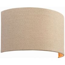 Obi - 1 Applique Light Up & Down in tessuto di lino naturale, cotone, E27 - Endon