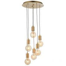 Studio Plattenpendel-Deckenlampe, weiche Goldfarbe - Endon