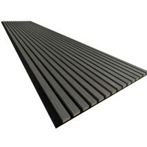 8 Stück Akustikpaneele 61x266x2,1cm Holzfurnier Walnuss schwarz - Endorphin