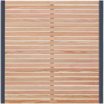 Rhombus-Sichtschutzzaun Lärche 3x Elemente [180x180cm] & 4x Alu-Pfosten [7x7x235cm] - Endorphin