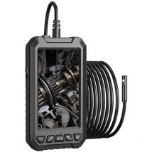 Endoskopkamera, mit 5-Zoll-IPS-HD-Bildschirm, 6+1 LED-Leuchten, IP67, 5 m, 2000-mAh-Akku, schwarz