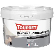 Enduit 2en1 Bandes à Joints et Lissage Pâte 4kg