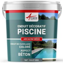 Arcane Industries - Décoration piscine enduit de cuvelage finition béton ciré arcacim deco - 16 m² Mulot Gris
