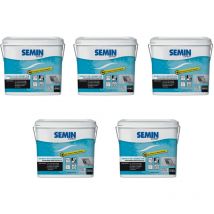 Semin - Enduit de lissage Finition des Murs - Intérieur - Seau 10 kg (Lot de 5)