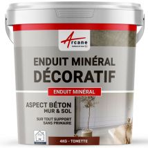 Arcane Industries - Enduit décoratif mural et sol rénovation chambre cuisine salle de bain - 4 kg Tomette