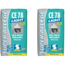 Enduit pour Joint Allégé Semin ce 78 Pate Light - Poudre - Sac de 15 kg (lot de 2)