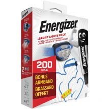Energizer - Pack frontal led Sport + brazalete ajustable 100lm (3 pilas aaa incluidas)