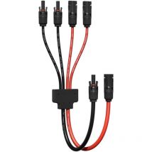 Enernova - Solarkabel Y-Verteiler, 4mm²-6mm² Solar-Anschlusskabel, IP68 Wasserdicht Solarkabel Verlängerung, 30A DC1500V, Solar-Panel-Steckverbinder