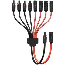 Enernova - Solarkabel Y-Verteiler, 4mm²-6mm² Solar-Anschlusskabel, IP68 Wasserdicht Solarkabel Verlängerung, 30A DC1500V, Solar-Panel-Steckverbinder