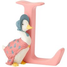 Enesco - Lettera l con anatra e anatroccoli 7.0000 Rosa/Giallo/Blu